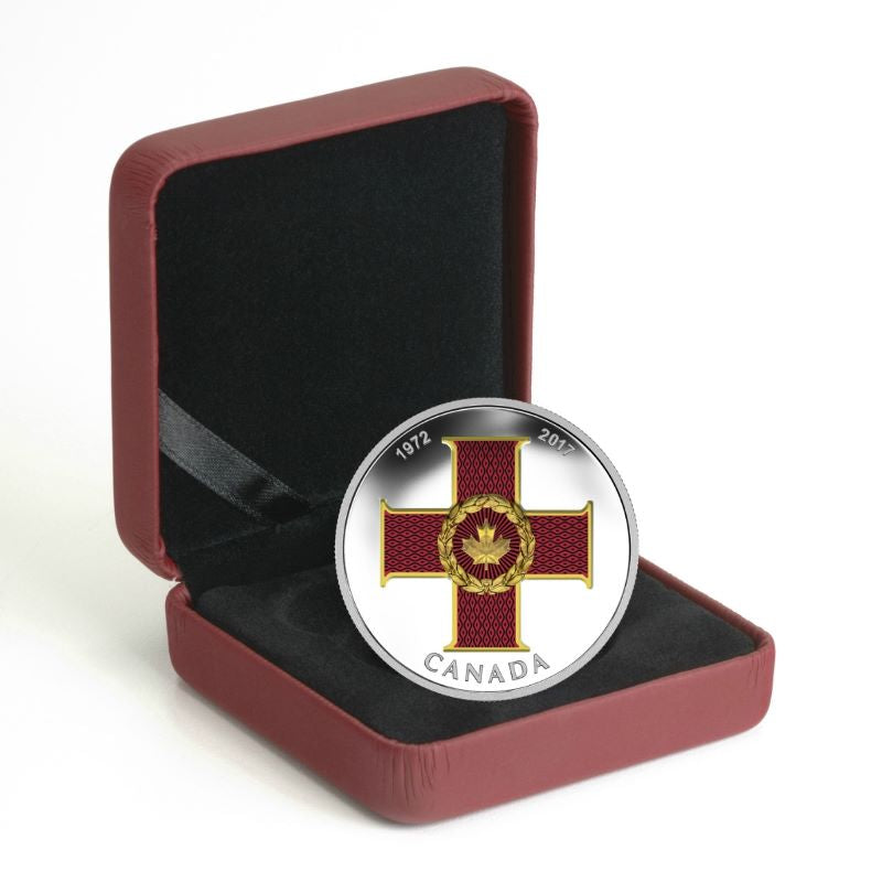 Fine Silver Coin with Colour - Canadian Honours: 45th Anniversary of the Cross of Valour Packaging