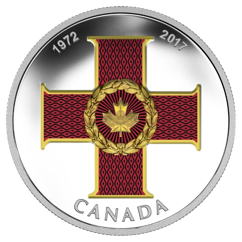 Fine Silver Coin with Colour - Canadian Honours: 45th Anniversary of the Cross of Valour Reverse
