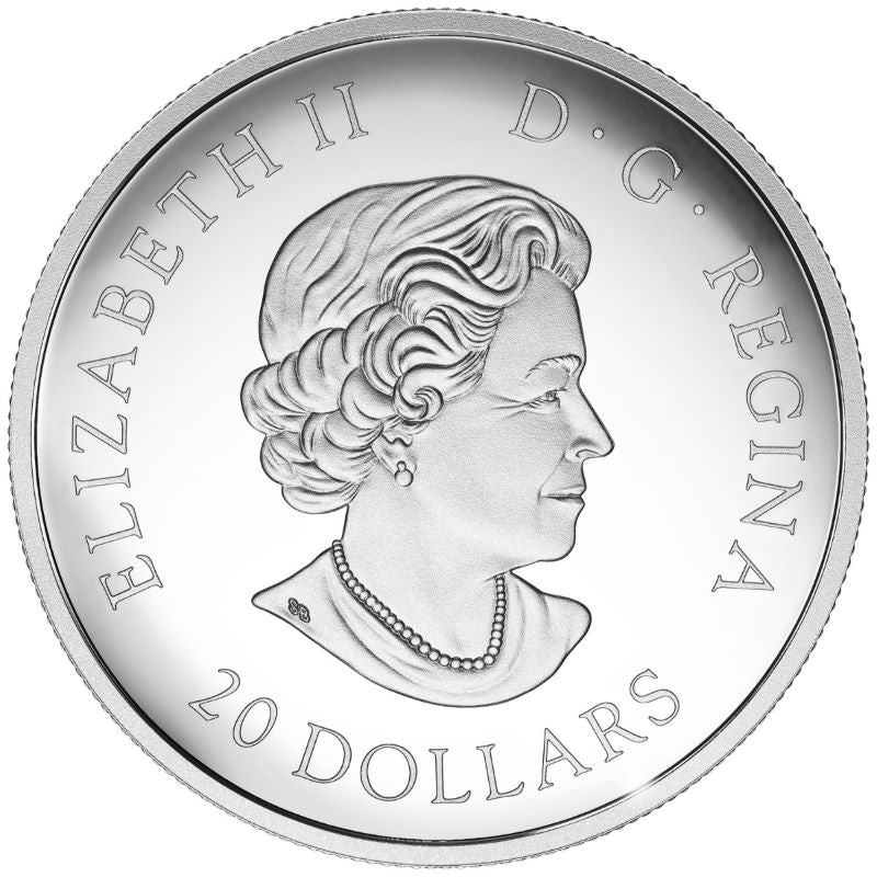 Fine Silver Coin with Colour - Canadian Honours: 50th Anniversary of the Order of Canada Obverse