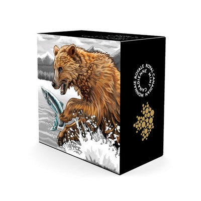 Fine Silver Coin - Grizzly Bear: The Catch Packaging