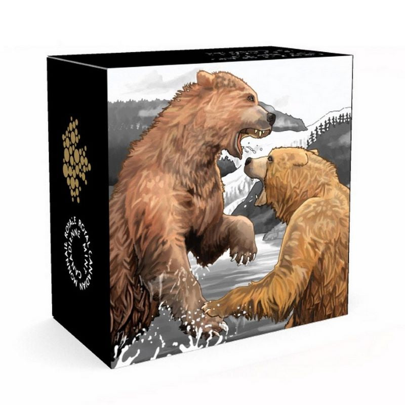Fine Silver Coin - Grizzly Bear: The Battle Packaging