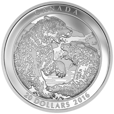 Fine Silver Coin - Grizzly Bear: The Battle Reverse