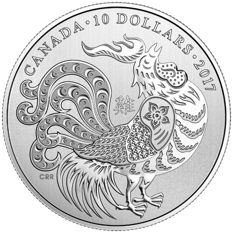 Fine Silver Coin - Year of the Rooster Reverse