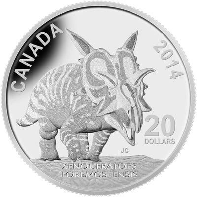 Fine Silver Coin - Canadian Dinosaurs: Xenoceratops Reverse
