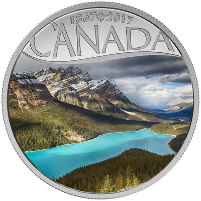 Fine Silver Coin with Colour - Celebrating Canada's 150th: Peyto Lake Reverse