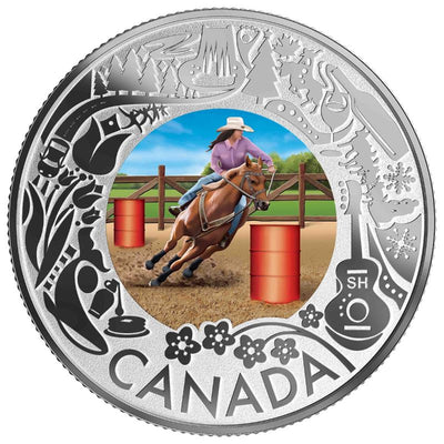 2019 $3 Fine Silver Coin with Colour - Celebrating Canadian Fun and Festivities: Rodeo