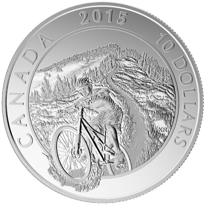 Fine Silver 5 Coin Set - Adventure Canada: Mountain Biking Reverse