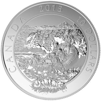 Fine Silver 5 Coin Set - Adventure Canada: Whitewater Rafting Reverse