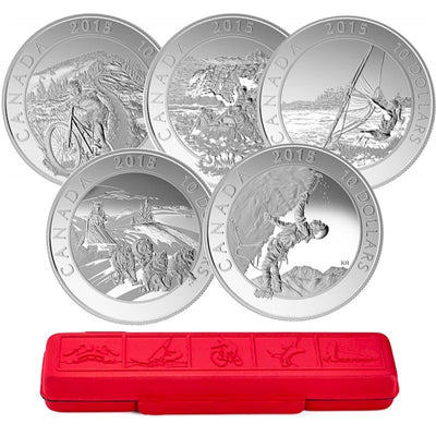 Fine Silver 5 Coin Set - Adventure Canada Packaging