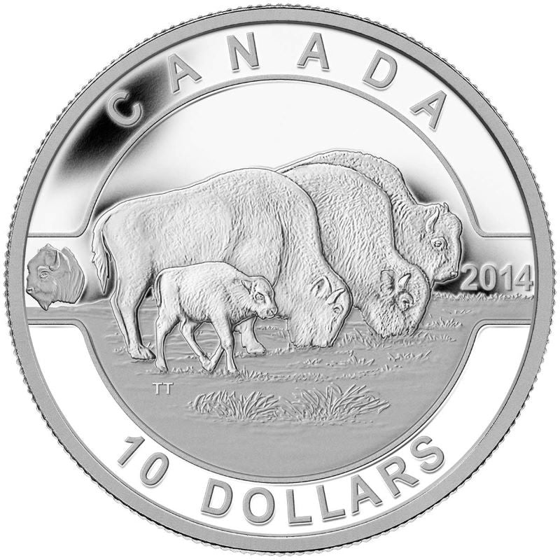 Fine Silver Hologram 10 Coin Set - O Canada The Bison Reverse