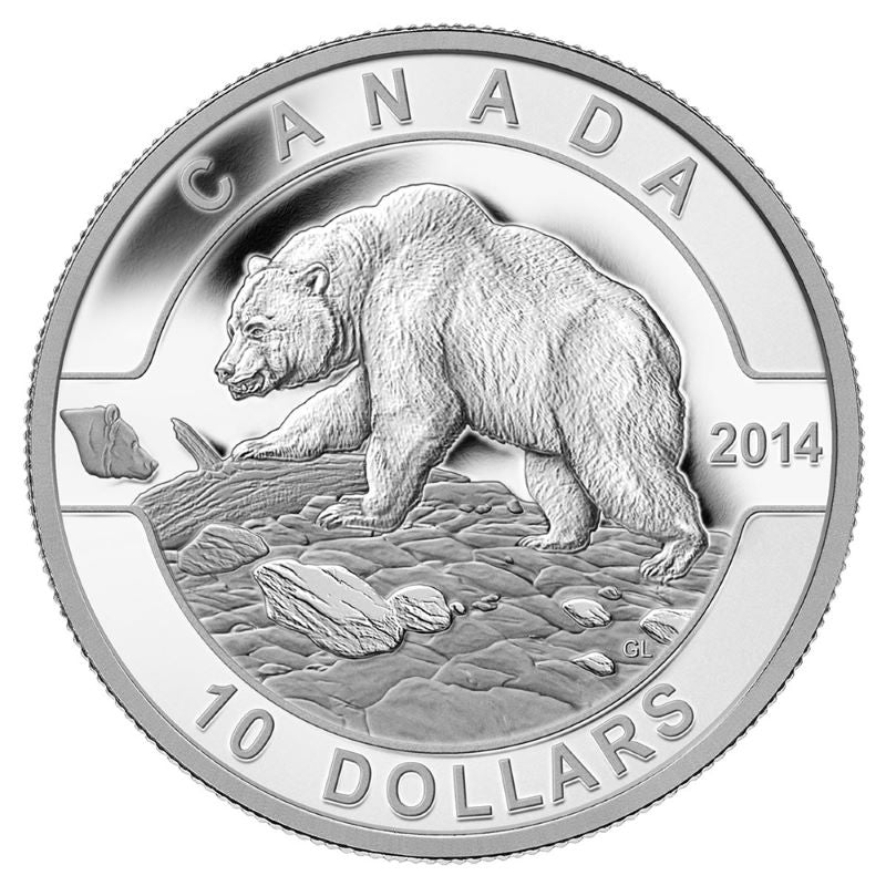 Fine Silver Hologram 10 Coin Set - O Canada: The Grizzly Reverse