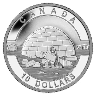Fine Silver Hologram 10 Coin Set - O Canada: The Igloo Reverse