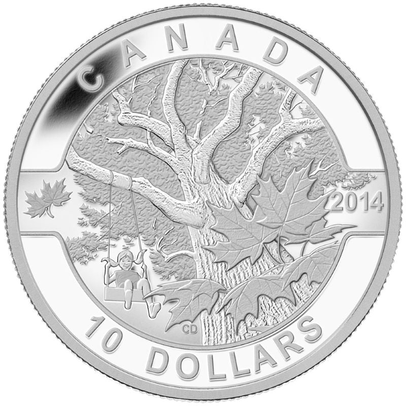 Fine Silver Hologram 10 Coin Set - O Canada: Down By the Old Maple Tree Reverse