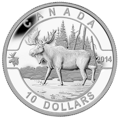 Fine Silver Hologram 10 Coin Set - O Canada: The Moose Reverse