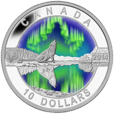 Fine Silver Hologram 10 Coin Set - O Canada: The Northern Lights Reverse