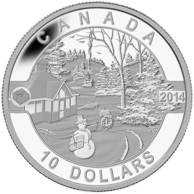 Fine Silver Hologram 10 Coin Set - O Canada Canadian Holiday Scene Reverse