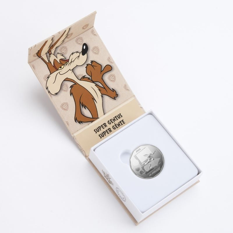 Fine Silver Coin - Looney Tunes: Wile E. Coyote - Super Genius Packaging