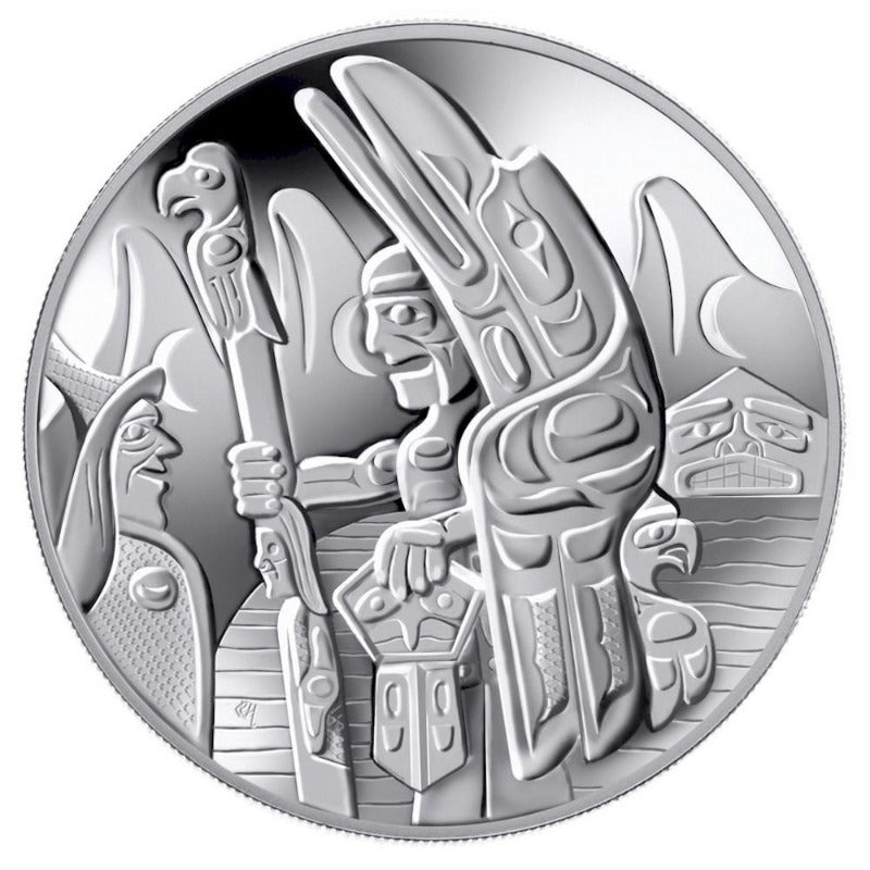 Sterling Silver Coin - Totem Pole (reverse)