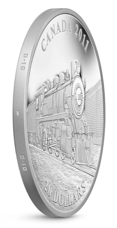 Fine Silver Coin - Great Canadian Locomotives: D-10 Patterned Edge