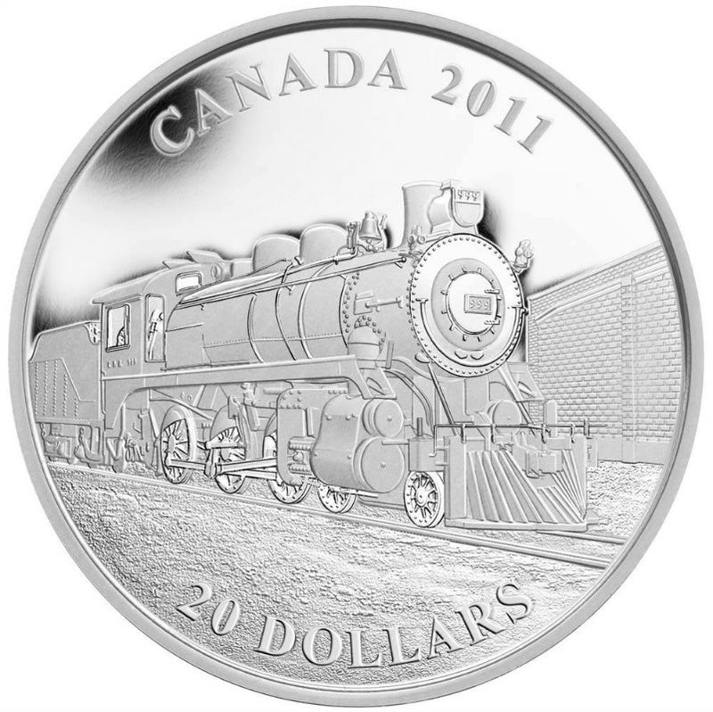 Fine Silver Coin - Great Canadian Locomotives: D-10 (reverse)