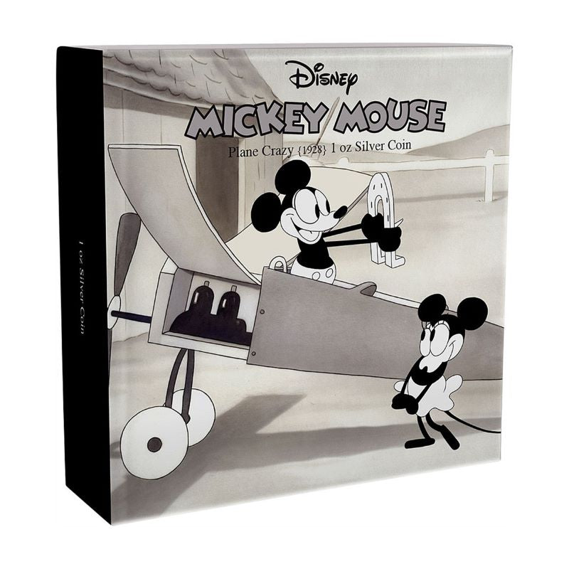 Fine Silver Coin with Colour - Mickey Through the Ages: Plane Crazy Packaging