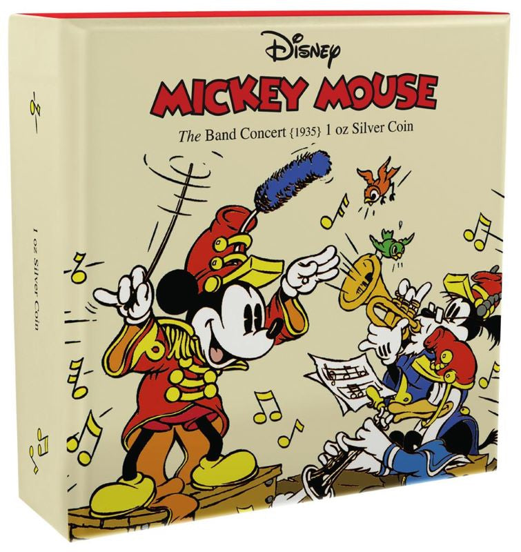 Fine Silver Coin with Colour - Mickey Through the Ages: The Band Concert Packaging