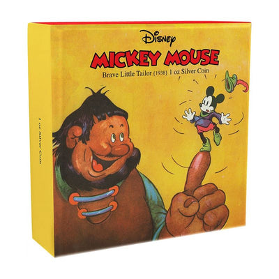 Fine Silver Coin with Colour - Mickey Through the Ages: Brave Little Tailor Packaging