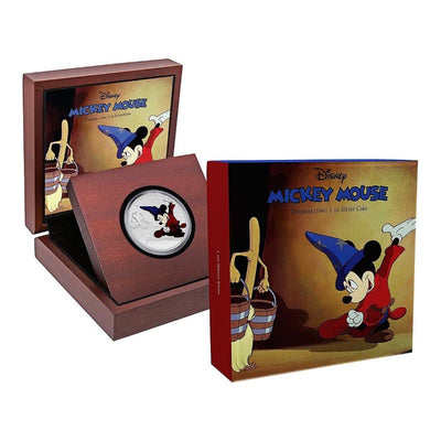 Fine Silver Coin with Colour - Mickey Through the Ages: Fantasia Packaging