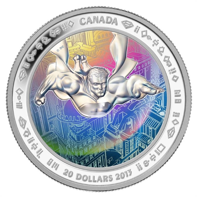 Fine Silver Hologram Coin - 75th Anniversary of Superman: Metropolis Reverse