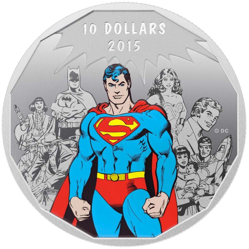 Fine Silver Coin with Colour - DC Comics Originals: Legacy Reverse