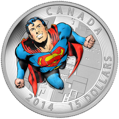 Fine Silver Coin with Colour - Iconic Superman Comic Book Covers: Action Comics #419 1972 Reverse