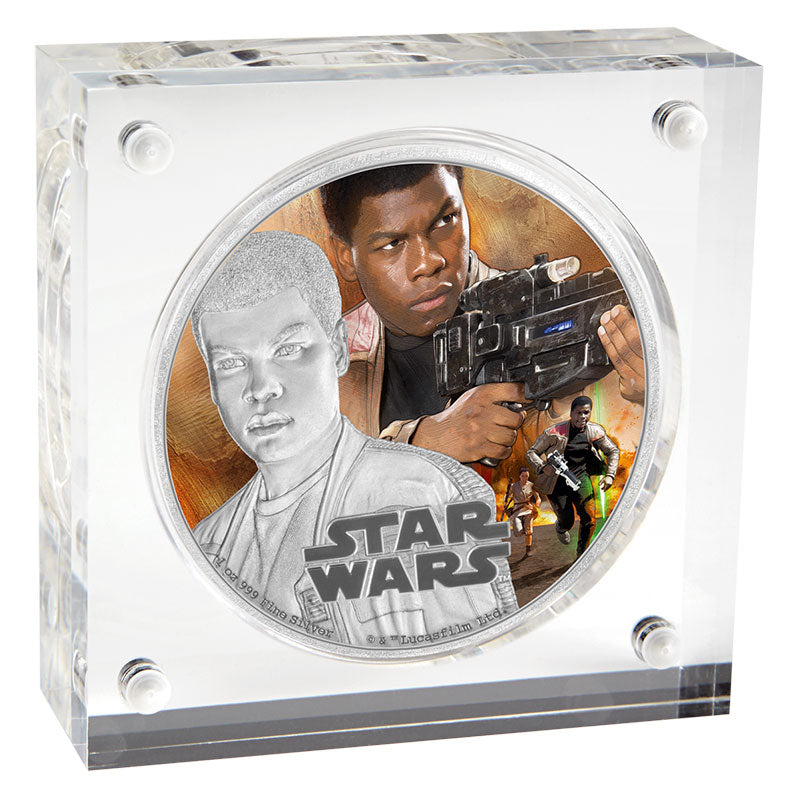 Fine Silver Coin with Colour - Star Wars: The Force Awakens - Finn Packaging