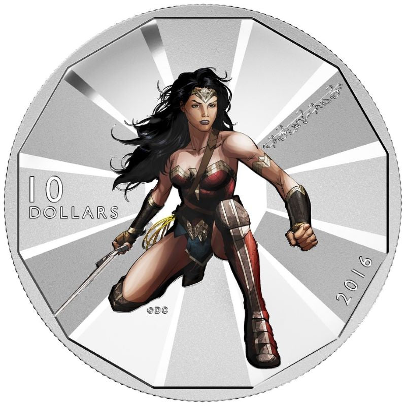 Fine Silver 4 Coin Set with Colour - Batman Vs. Superman: Dawn of Justice: Wonder Woman Reverse