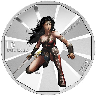 Fine Silver Coin with Colour - Batman Vs. Superman: Dawn of Justice - Wonder Woman Reverse