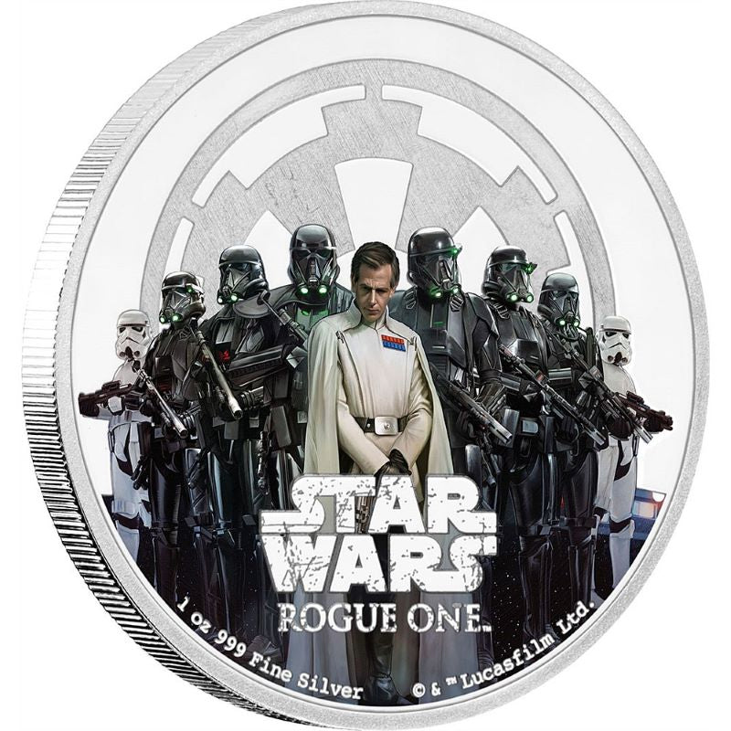 Fine Silver Coin with Colour - Star Wars: Rogue One - The Empire Reverse