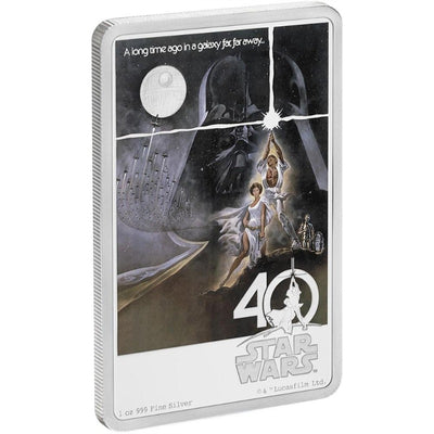 Fine Silver Coin with Colour - Star Wars: 40th Anniversary Poster Collection (reverse)