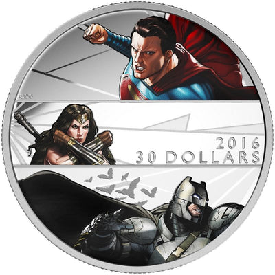 Fine Silver Coin with Colour – Batman Vs. Superman: Dawn of Justice Reverse