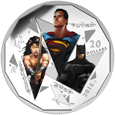 Fine Silver Coin with Colour – Batman Vs. Superman: Dawn of Justice -The Trinity Reverse