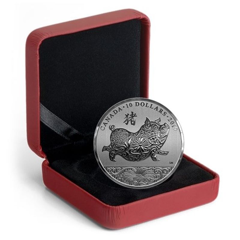 Fine Silver Coin - Lunar Year of the Pig Packaging