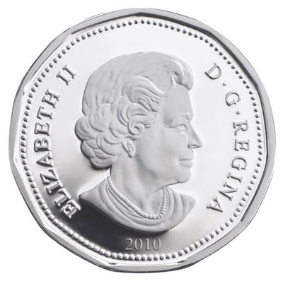 Sterling Silver Coin with Colour - Lucky Loonie Obverse