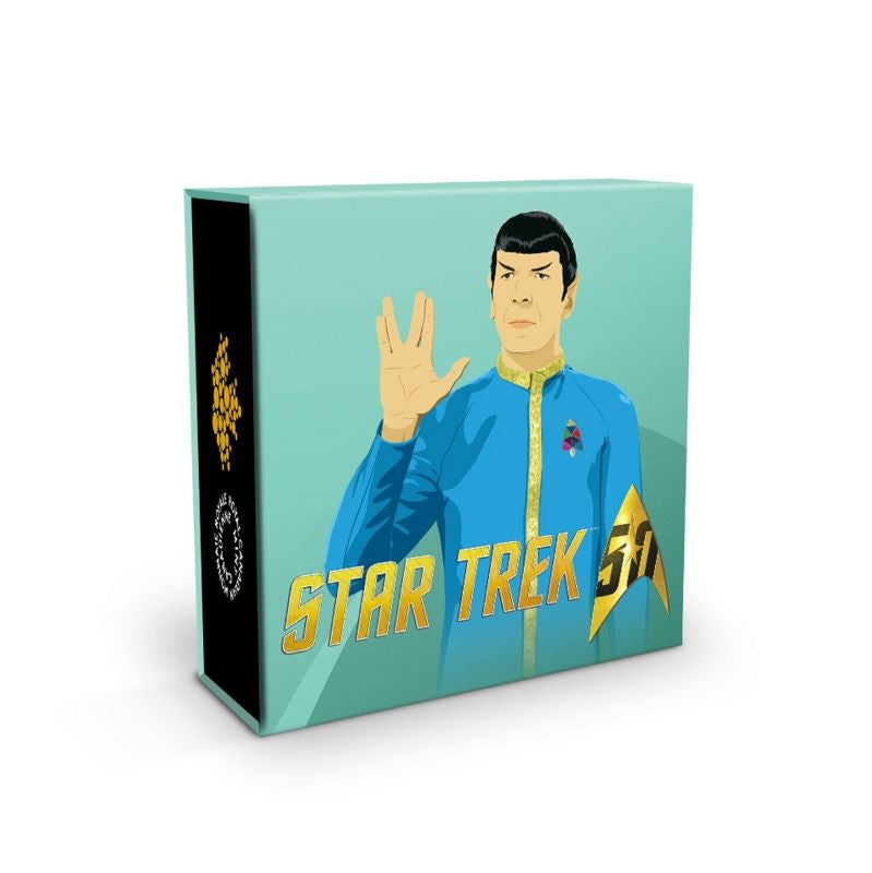 Fine Silver Coin with Colour - Star Trek Crew: Spock Packaging