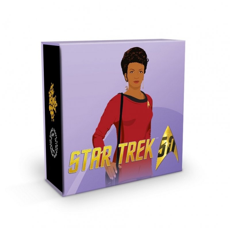 Fine Silver Coin with Colour - Star Trek Crew: Uhura Packaging