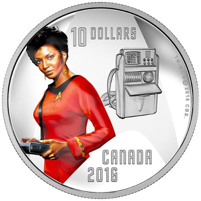 Fine Silver Coin with Colour - Star Trek Crew: Uhura Reverse