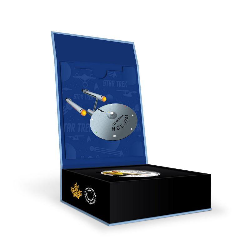Fine Silver Coin with Colour - Star Trek Crew: Captain Kirk Packaging