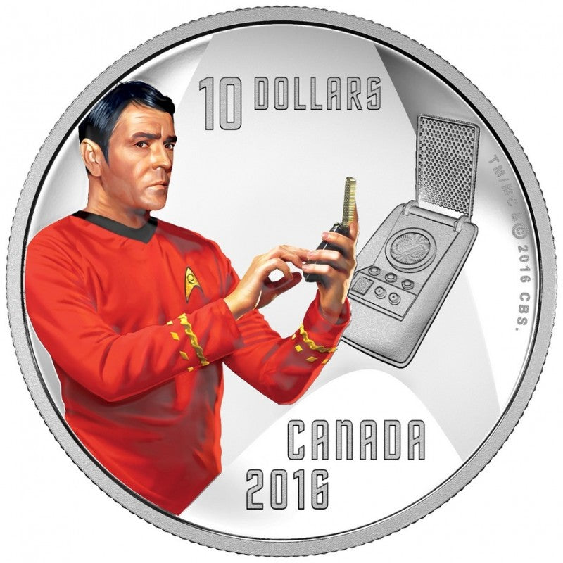 Fine Silver Coin with Colour - Star Trek Crew: Scotty Reverse