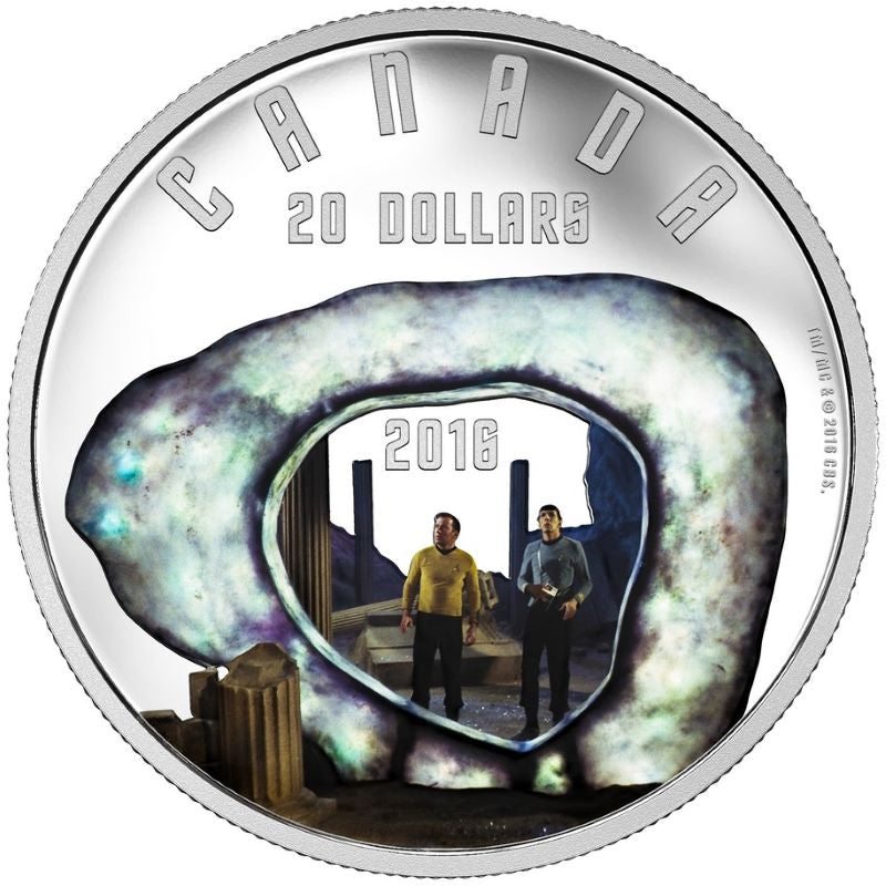 Fine Silver Coin with Colour - Star Trek: City on the Edge of Forever Reverse