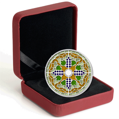 Fine Silver Coin with Colour - Stained Glass: Casa Loma Packaging