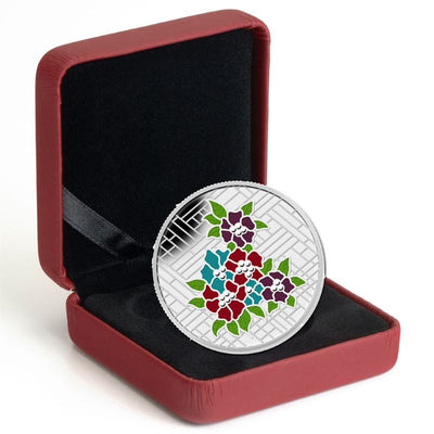 Fine Silver Coin with Colour - Stained Glass: Craigdarroch Castle Packaging