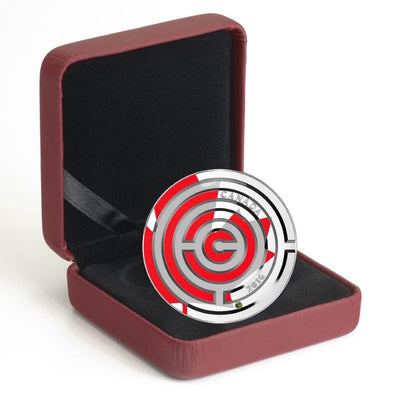 Fine Silver Coin with Colour - Maple Leaf Maze Packaging