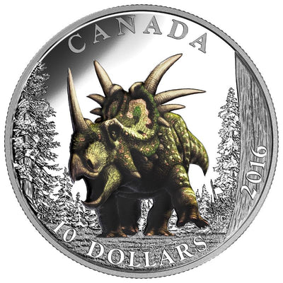 Fine Silver 3 Coin Set with Colour - Day of the Dinosaurs: The Spiked Lizard Reverse